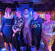 Load image into Gallery viewer, `alt="Gay Icon slogan t-shirt featuring bold text celebrating LGBTQ+ pride and identity"`