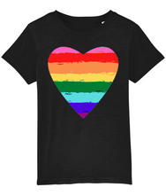 Load image into Gallery viewer, Pride Heart Organic Cotton Kids T-Shirt.