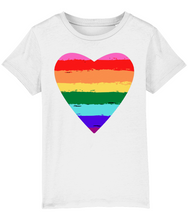 Load image into Gallery viewer, Pride Heart Organic Cotton Kids T-Shirt.