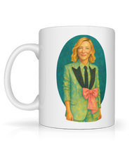 Load image into Gallery viewer, Cate Blanchett in a suit Mug