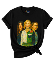Load image into Gallery viewer, Sandra, Cate & Sarah the Oceans 8 Icons T-Shirt