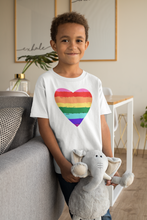 Load image into Gallery viewer, Pride Heart Organic Cotton Kids T-Shirt.