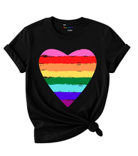 Load image into Gallery viewer, Gay Pride Heart T-Shirt