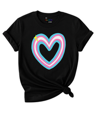 Load image into Gallery viewer, Pride Trans Lives Matter Heart T-Shirt.