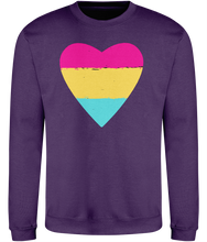 Load image into Gallery viewer, Pansexual Pride Flag Heart Cosy Sweatshirt