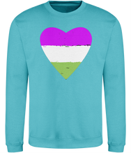 Load image into Gallery viewer, Genderqueer Pride Flag LGBTQ+ Cosy Sweatshirt