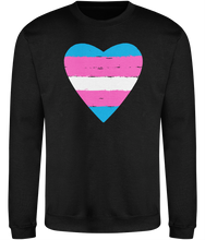Load image into Gallery viewer, Transgender Pride Flag Heart Sweatshirt
