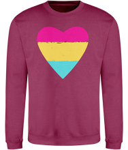 Load image into Gallery viewer, Pansexual Pride Flag Heart Cosy Sweatshirt