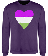 Load image into Gallery viewer, Genderqueer Pride Flag LGBTQ+ Cosy Sweatshirt