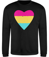 Load image into Gallery viewer, Pansexual Pride Flag Heart Cosy Sweatshirt