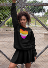 Load image into Gallery viewer, Lesbian Flag Heart LGBTQ+ Sweatshirt