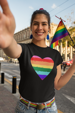 Load image into Gallery viewer, Gay Pride Heart T-Shirt
