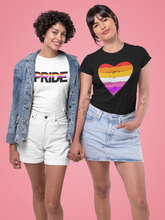 Load image into Gallery viewer, Lesbian Flag Heart Pride LGBTQ+ T-Shirt