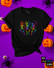 Load image into Gallery viewer, Rainbow Dancing Skeletons T-Shirt
