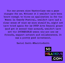 Load image into Gallery viewer, June 2026 - How to Write Your Own One Person Comedy Show 6 Week Online Masterclass for Women &amp; LGBTQIA+ Folk - Back by popular demand!
