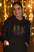 Load image into Gallery viewer, Dancing Rainbow Skeletons Cosy Hoodie
