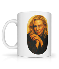 Load image into Gallery viewer, Painted portrait of Cate Blanchett Mug

