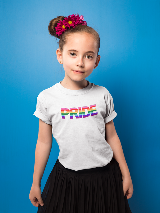 Gay Pride Logo Kids Organic Cotton T-Shirt.