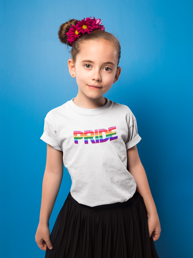 Gay Pride Logo Kids Organic Cotton T-Shirt.