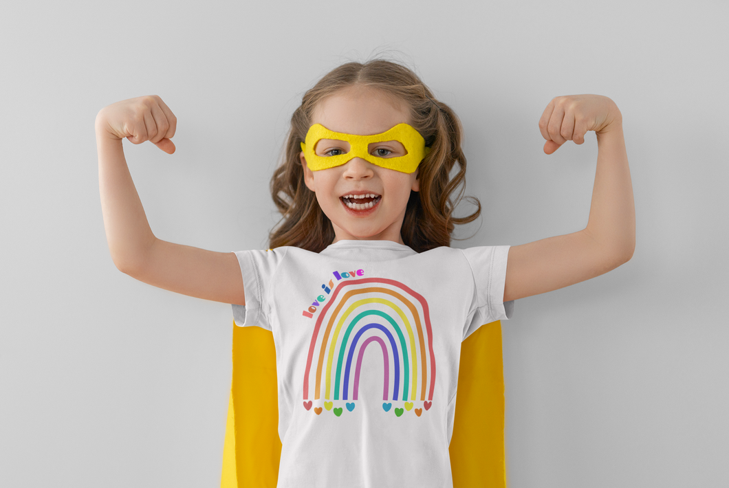 Love is Love Pride Kids Organic Cotton T-Shirt.