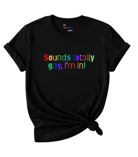 Sounds totally gay, I'm in! T-Shirt.