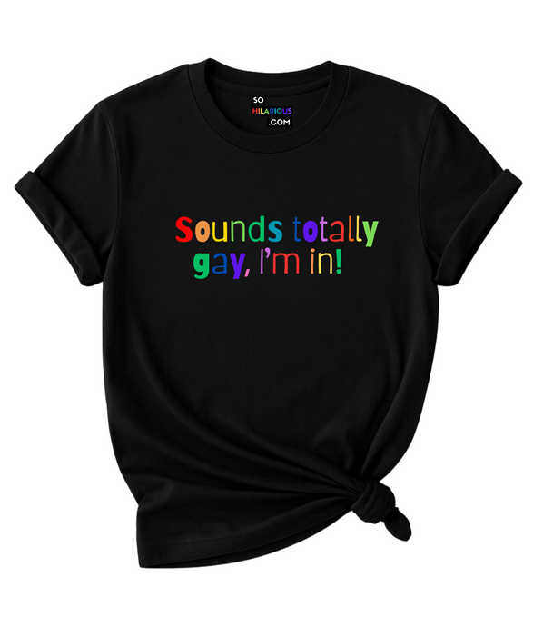 Sounds totally gay, I'm in! T-Shirt.