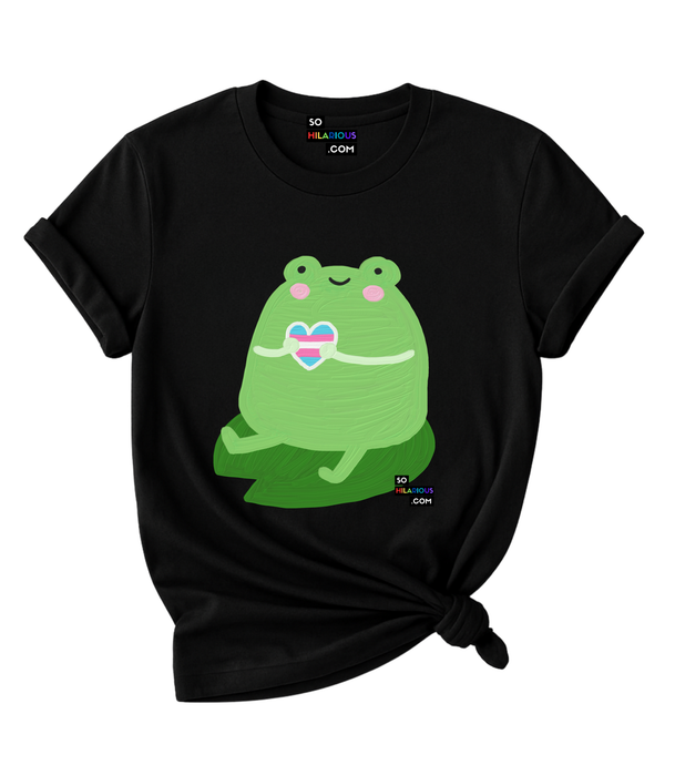 Trans Heart Cute Frog T-Shirt.
