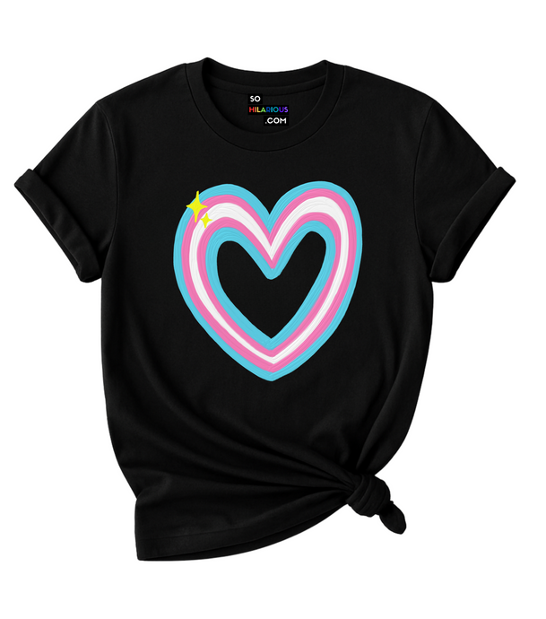 Pride Trans Lives Matter Heart T-Shirt.