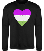 Load image into Gallery viewer, Genderqueer Pride Flag LGBTQ+ Cosy Sweatshirt
